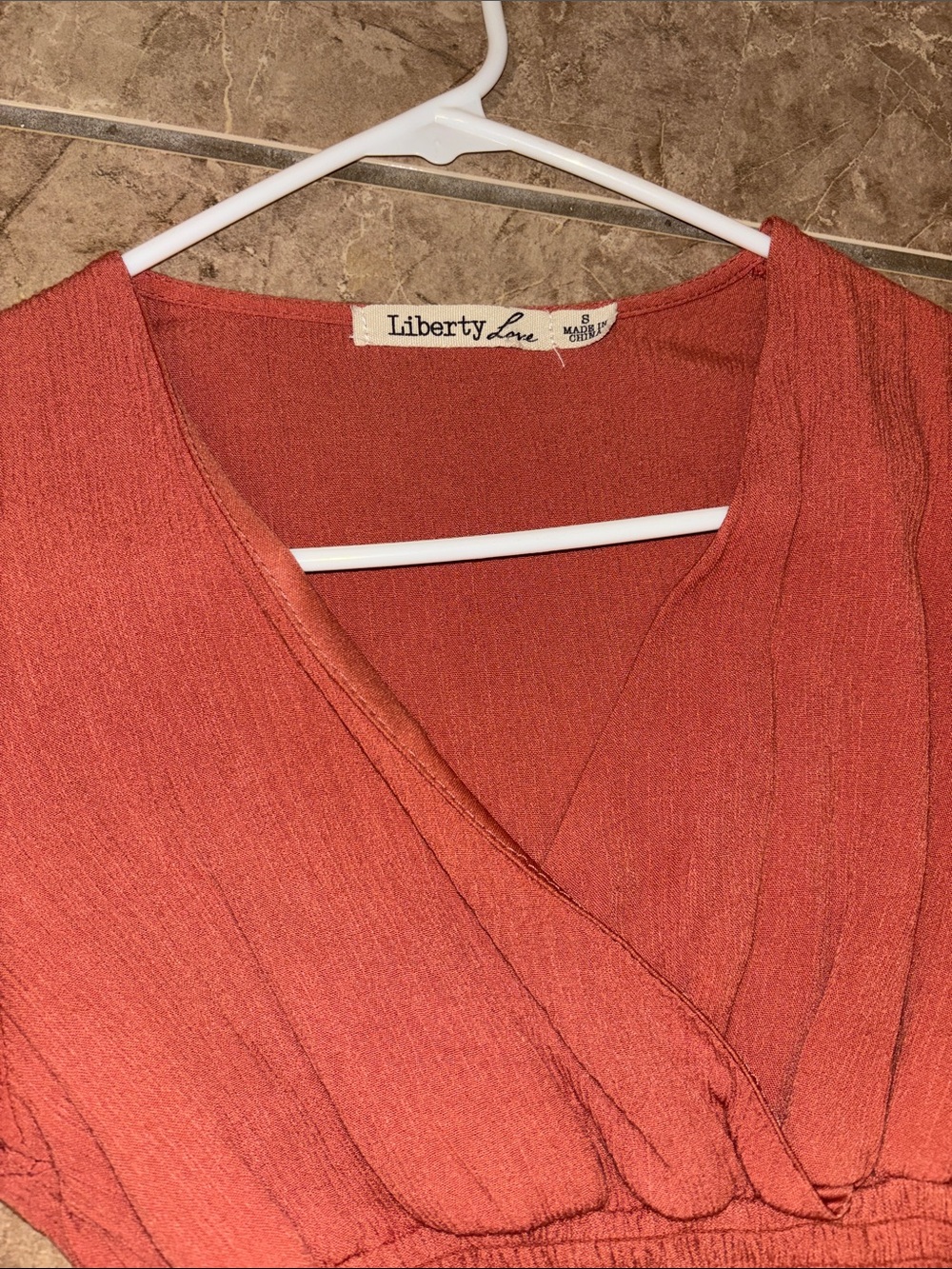 Liberty Love Rust Red Ruffle-Tier Dress - Picture 3 of 7